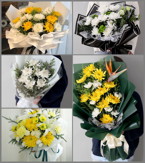 江苏泰州兴化市开发区开富村白事花束代送